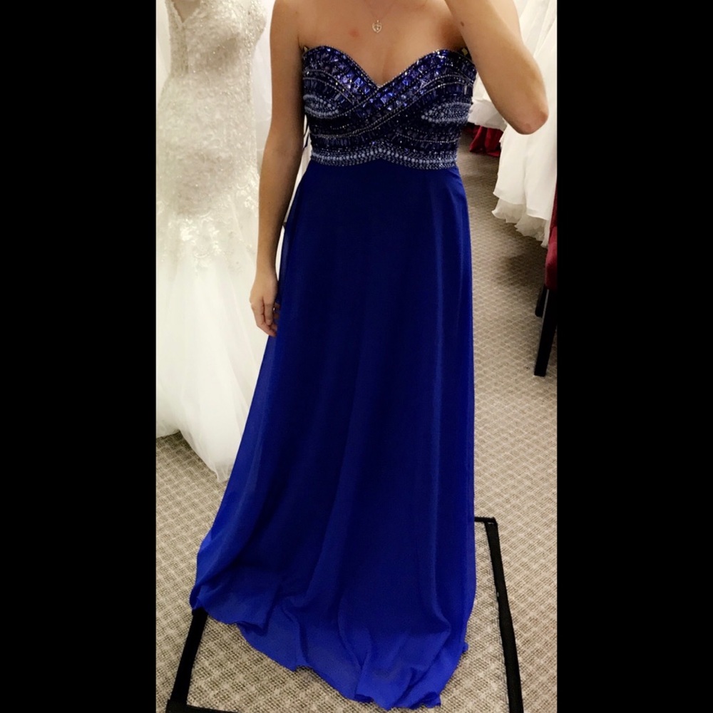 Royal blue prom dress